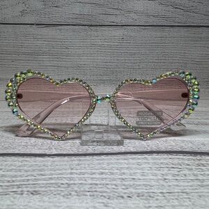 Heart Shape Bling Sunglasses (8220532)